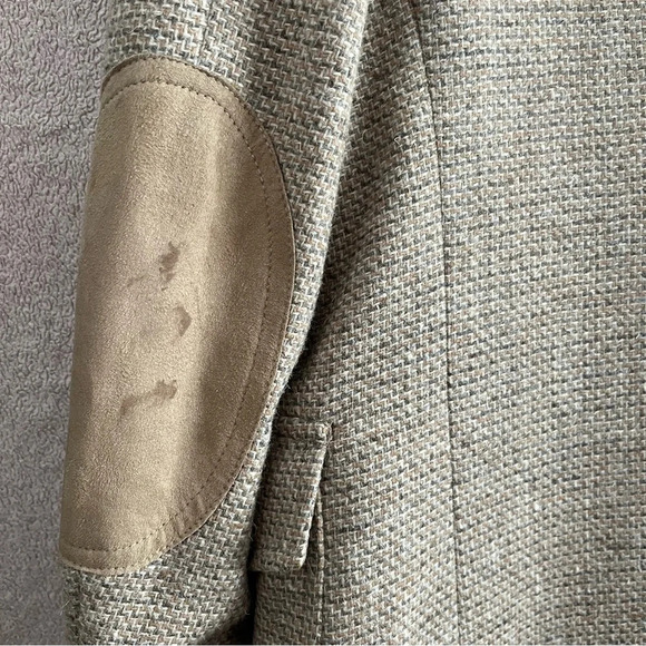 Vintage Pendleton Suede & Tweed Sport Coat/Suit Jacket/Blazer-Tan/Beige-Men’s 44 - Picture 10 of 14